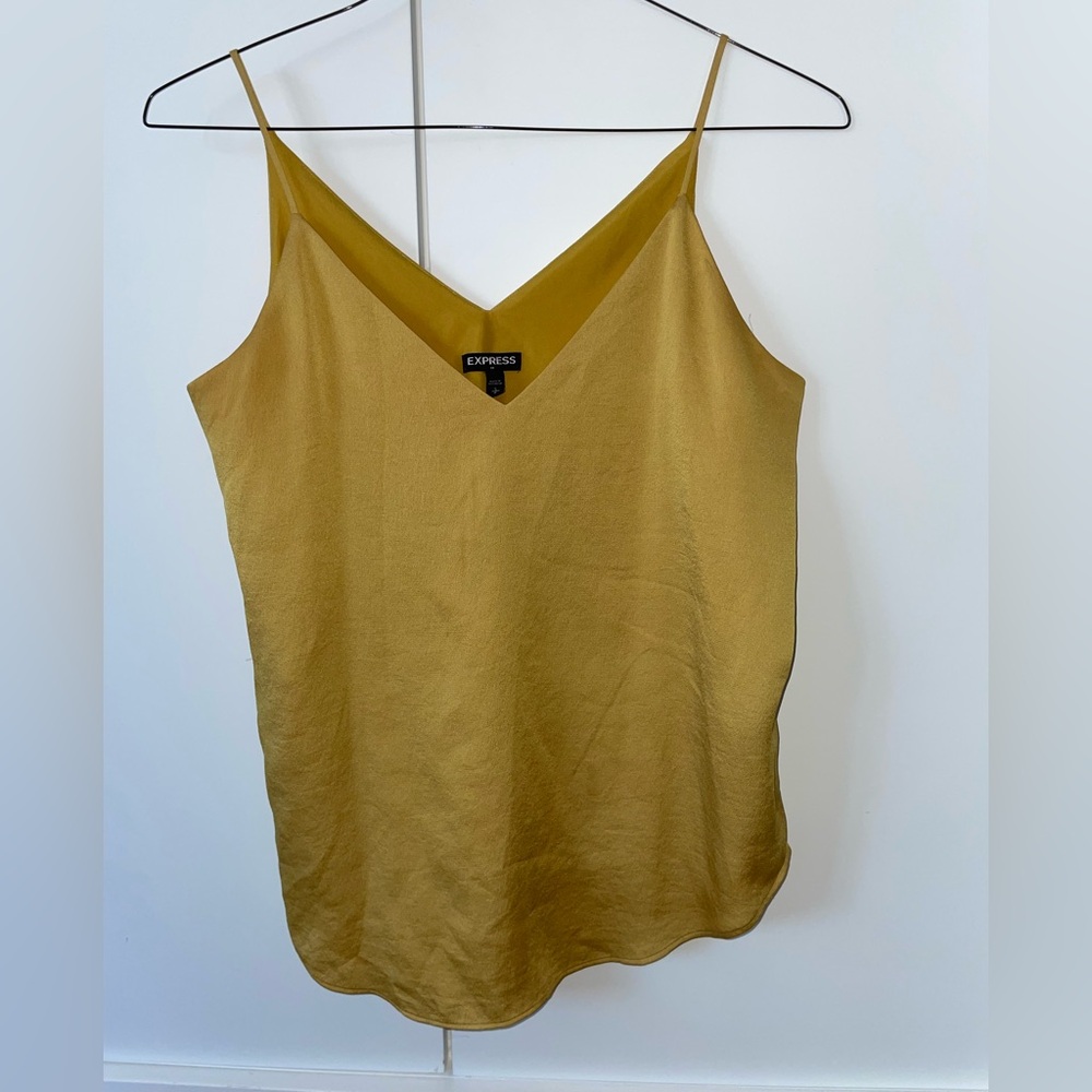 Express Gold Camisole with V-Neck and Spaghetti Straps